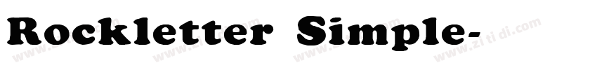 Rockletter Simple字体转换